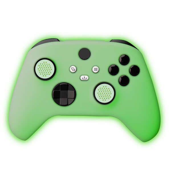 235052_1 FR-TEC Funda de Silicona Xbox Glow in The Dark - Grips Incluidos - Brilla en La Oscuridad - Color Verde - Imagen 1
