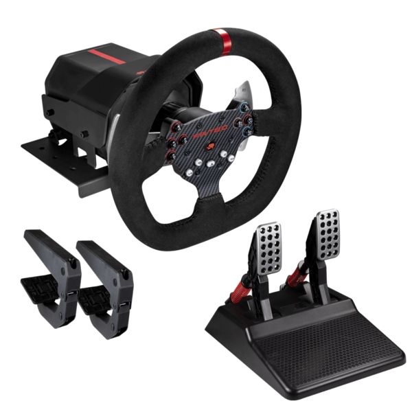 235112_1 FR-TEC Volante con Force Feedback Force Racing Wheel - Tecnologia Forcesense - Aro de 26.5cm de Diametro - Pedales Regulables - Color Negro - Imagen 1