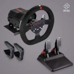 FR-TEC Volante con Force Feedback Force Racing Wheel - Tecnologia Forcesense - Aro de 26.5cm de Diametro - Pedales Regulables - Color Negro - Imagen 2