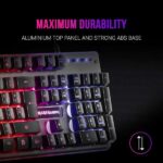 Mars Gaming Teclado Gaming MK220 - Tecnologia H-MECH - Iluminacion FRGB Rainbow - Panel de Aluminio - Base de ABS Reforzado - Portugues - Color Negro - Imagen 3