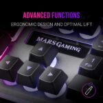 Mars Gaming Teclado Gaming MK220 - Tecnologia H-MECH - Iluminacion FRGB Rainbow - Panel de Aluminio - Base de ABS Reforzado - Portugues - Color Negro - Imagen 5