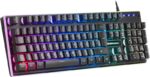 Mars Gaming Teclado MK320 - 439x135x37mm - H-MECH, Iluminacion RGB, Reposamuñecas Acolchado - Ergonomia y Prestaciones Profesionales - Color Negro - Imagen 2