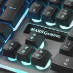 Mars Gaming Teclado MK320 - 439x135x37mm - H-MECH, Iluminacion RGB, Reposamuñecas Acolchado - Ergonomia y Prestaciones Profesionales - Color Negro - Imagen 4