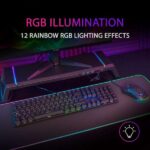 Mars Gaming Teclado Mecanico RGB MK422 - Tecnologia Antipolvo - 12 efectos de Iluminacion - Teclas imborrables - Funciones Multimedia y Modo Juego - PR de 1000Hz - Anti-Ghosting Avanzado - Compatibilidad Multiplataforma - Italiano - Color Negro - Imagen 2