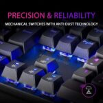 Mars Gaming Teclado Mecanico RGB MK422 - Tecnologia Antipolvo - 12 efectos de Iluminacion - Teclas imborrables - Funciones Multimedia y Modo Juego - PR de 1000Hz - Anti-Ghosting Avanzado - Compatibilidad Multiplataforma - Italiano - Color Negro - Imagen 5