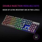 Mars Gaming Teclado Mecanico RGB MK422 - Tecnologia Antipolvo - Efectos de Iluminacion Rainbow - Teclas Ultra-resistentes - Funciones Multimedia y Modo Juego - PR de 1000Hz - Anti-Ghosting Avanzado - Compatibilidad Multiplataforma - Frances - Color Negro - Imagen 4