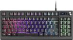 Mars Gaming Teclado MKREVO TKL con Pad Numerico - Tecnologia H-Mech - Iluminacion RGB 12 Modos - Rueda de Control Dual - Compatibilidad Multiplataforma - Color Negro