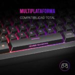 Mars Gaming Teclado MKREVO TKL con Pad Numerico - Tecnologia H-Mech - Iluminacion RGB 12 Modos - Rueda de Control Dual - Compatibilidad Multiplataforma - Color Negro - Imagen 5