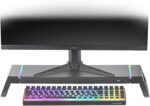 Mars Gaming Soporte Premium para Monitor MGS-ONE - Ajustable 3 Tamaños - Iluminacion Chroma RGB - USB 2.0 - Cajon Almacenaje - Color Negro - Imagen 2