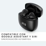 SPC Auriculares True Wireless Zion 2 Play - Autonomia 28 Horas - Base de Carga USB-C - Control por Toques - Compatible con Asistentes de Voz - Luces Led Indicadoras - Color Negro - Imagen 3