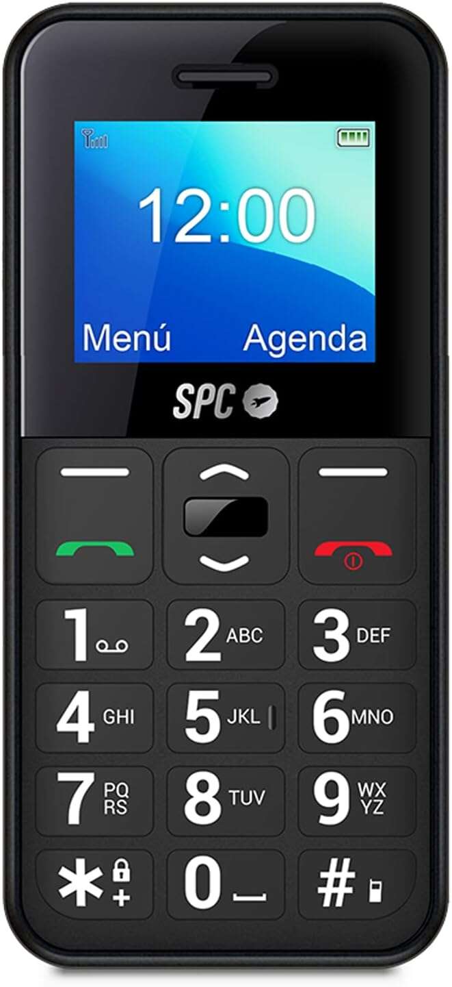 236082_1 SPC Telefono Movil de Teclas Grandes - Diseño Compacto y Resistente - Boton SOS - Configuracion Remota - Notificaciones y Timbre Inteligentes - Menu Sencillo - Color Negro - Imagen 1