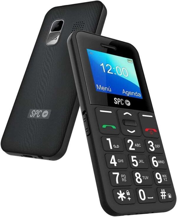 SPC Telefono Movil de Teclas Grandes - Diseño Compacto y Resistente - Boton SOS - Configuracion Remota - Notificaciones y Timbre Inteligentes - Menu Sencillo - Color Negro - Imagen 3