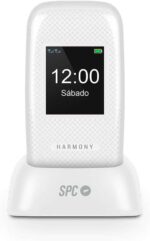 SPC Telefono Movil para Mayores con Botones Grandes - Tapa y Botones Retroiluminados - Boton SOS y Botones de Marcacion Directa - Control Remoto Mediante SMS - Doble Pantalla, Base de Carga y Conectividad - Color Blanco - Imagen 4