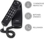 SPC Original Lite 2 Telefono Fijo - sin Pilas - sin Conexion a la Luz - Indicador Luminoso - 10 Memorias Indirectas - Compacto y Ligero - Color Negro - Imagen 3