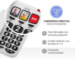 SPC Telefono Fijo para Personas Mayores - Teclas XXL - Llamadas con una Sola Pulsacion - Volumen de Timbre de 93Db - Compatible con Audifonos - sin Pilas ni Conexion a la Luz - Color Blanco - Imagen 3