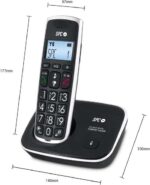 SPC Telefono Fijo Inalambrico para Mayores - Teclas y Numeros Extragrandes - Volumen de Auricular Amplificado - Agenda y 2 Memorias Directas - Identificador de Llamadas y Manos Libres - Pilas Recargables - Version Duo - Color Negro - Imagen 2