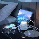 Aisens Regleta de Enchufes Sobremesa Multifuncion con 4 Tomas + 1xUSB-C - 3xUSB-A - Luz Nocturna - 1.8m - Color Blanco - Imagen 4