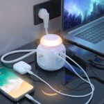 Aisens Regleta de Enchufes Sobremesa Multifuncion con 4 Tomas + 1xUSB-C - 3xUSB-A - Luz Nocturna - 1.8m - Color Blanco - Imagen 5
