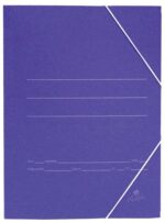 Mariola Carpeta de Carton Sencilla Folio 500gr/m2 - Medidas 34x25x1cm - Cierre con Goma Elastica - Color Azul mate