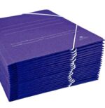 Mariola Carpeta de Carton Sencilla Folio 500gr/m2 - Medidas 34x25x1cm - Cierre con Goma Elastica - Color Azul mate - Imagen 2