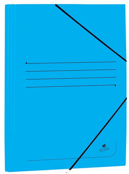 237822_1 Mariola Carpeta de Carton Estucado con Solapas Folio 500gr/m2 - Medidas 34x25x1cm - Cierre con Goma Elastica - Color Azul - Imagen 1