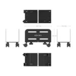 Aisens Soporte Metalico Ajustable de Suelo para CPU - Color Negro - Imagen 4