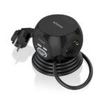 Aisens Regleta de Enchufes Sobremesa Multifuncion con 3 Tomas + 2xUSB-C - 2xUSB-A - 1.4m - Color Negro - Imagen 2