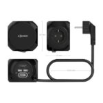 Aisens Regleta de Enchufes Sobremesa Multifuncion con 3 Tomas + 2xUSB-C - 2xUSB-A - 1.4m - Color Negro - Imagen 4