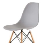 Muvip Pack 2 Sillas Design D100 - Patas Macizas de Madera - Color Gris - Imagen 3