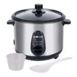 Muvip Arrocera - Capacidad 2.8 Litros - Potencia 1000W - Cuerpo de Acero Inoxidable - Recipiente Antiadherente - Tapa de Cristal - Accesorios Incluidos - Color Gris - Imagen 2