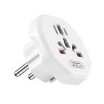 XO Enchufe de Pared Universal - Proteccion Infantil - 250V - 10Amp - 2500W - 58.2x55.6x49.4mm - Color Blanco - Imagen 2