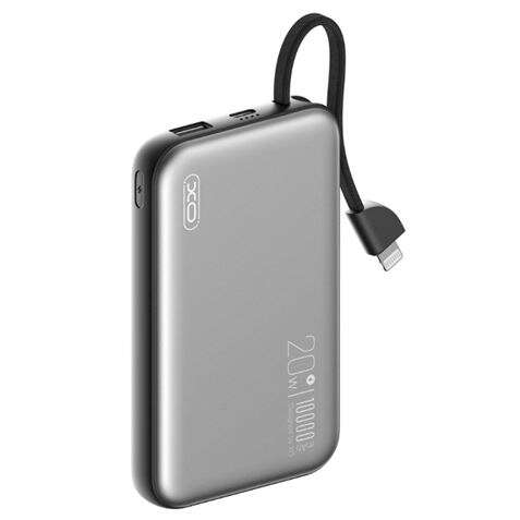 240277_1 XO Powerbank 10000Mah - Carga Inalambrica - Salida USB-C 20W - Facil de Transportar - 600 Ciclos de Carga - Resistente - Color Gris - Imagen 1