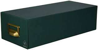 243562_1 Mariola Fichero Carton Forrado en Geltex Nº2 para 1000 Fichas - Medidas 155x100x350mm - Resistente y Duradero - Color Verde - Imagen 1