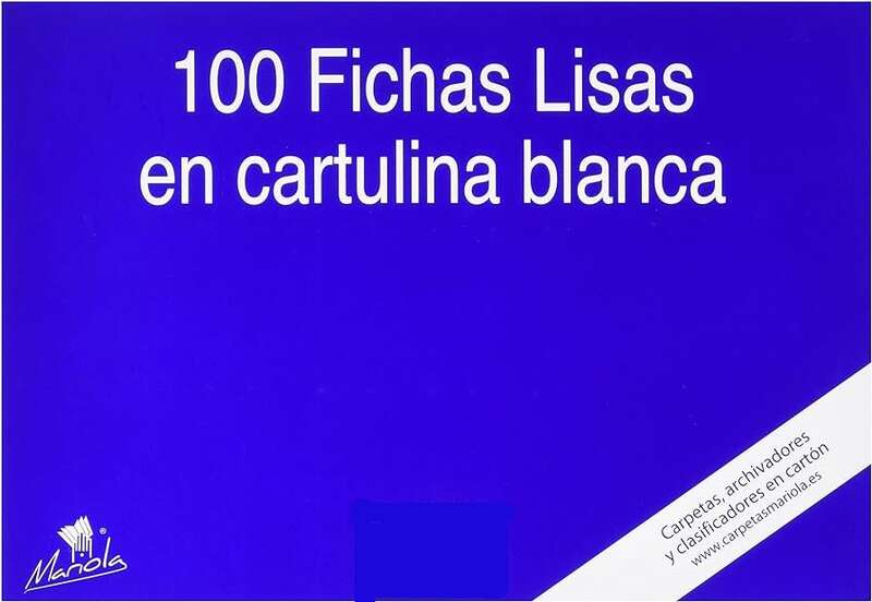 243647_1 Mariola Pack de 100 Fichas Lisas Nº4 para Fichero - Medidas 200x120mm - Color Blanco - Imagen 1
