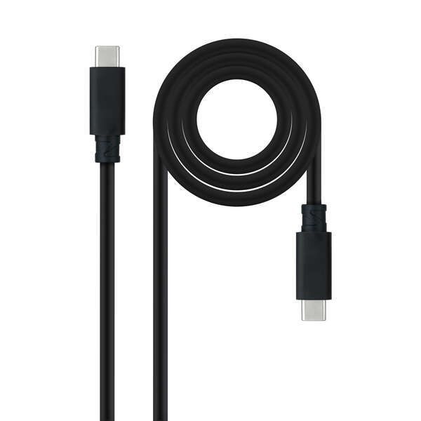 243962_1 Nanocable Cable USB 3.2 Gen2x2 - 20Gbps - 5A/100W - 4K/60Hz - USB-C/M-USB-C/M - 3m - Color Negro - Imagen 1