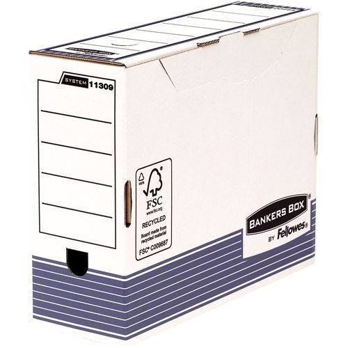 245452_1 Fellowes Bankers Box Pack de 10 Cajas de Archivo Definitivo Tamaño A4 Fastfold - Certificacion FSC - Medidas Internas 26x10x31.50cm - Medida del Lomo 100mm - Imagen 1