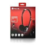 NGS Auriculares con Cable para Portatil - Microfono Ajustable - Diadema Ajustable - Control de Volumen - Conexion de Audio de 3.5mm - Color Negro - Imagen 3