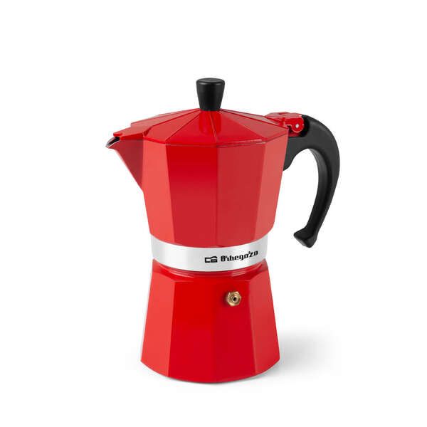 246212_1 Orbegozo KFR 640 Cafetera de Aluminio - Prepara 6 Tazas de Cafe en Minutos - Compatible con Diferentes Tipos de Cocinas - Mango Ergonomico y Valvula de Seguridad - Facil de Limpiar y Mantener - Imagen 1