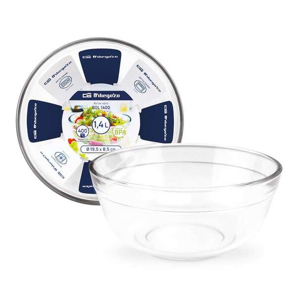 246567_1 Orbegozo Serie BOL Juego de Boles de Vidrio Ultrarresistentes - Versatiles y Duraderos - Capacidad de 1.4 / 2.3 / 3.5L - Apto para Horno - Microondas y Lavavajillas - Libre de BPA - Imagen 1