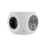 Orbegozo EN 4500 Enchufe 8 en 1 Carga Rapida Inalambrica - 3 Tomas de Tierra VDE - 2 USB - 2 USB-C - Cable 1.5M - Interruptor de Encendido/Apagado Ideal para Viajes - Imagen 3