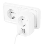 Orbegozo EN 1200 - Enchufe con Toma de Tierra y 2 USB Carga Multiples Dispositivos Simultaneamente Proteccion contra Sobrecarga y Cortocircuitos Ideal para Viajes - Imagen 3
