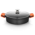 Orbegozo CDB 1028 Cacerola Baja de Aluminio Fundido - Versatilidad y Seguridad en la Cocina - Antiadherente Libre de Pfoa - Apta para Todo Tipo de Fuegos - Capacidad 4.2 L