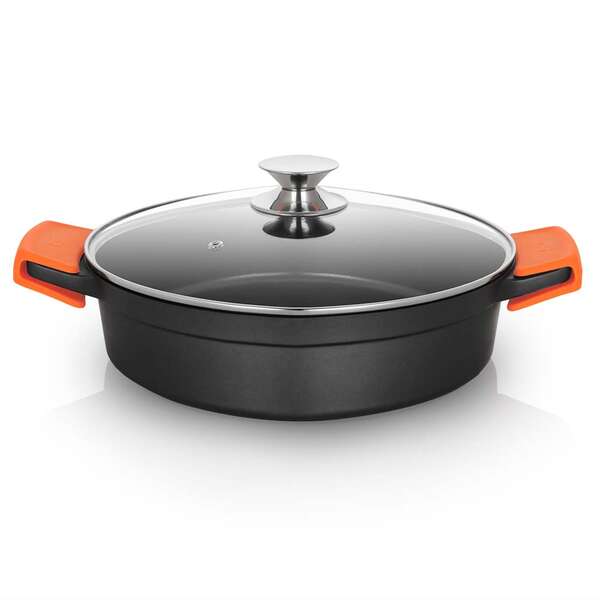 247577_1 Orbegozo CDB 1028 Cacerola Baja de Aluminio Fundido - Versatilidad y Seguridad en la Cocina - Antiadherente Libre de Pfoa - Apta para Todo Tipo de Fuegos - Capacidad 4.2 L - Imagen 1