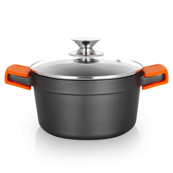 247612_1 Orbegozo CDH 3020 - Cacerola de Aluminio Fundido Resistente - Versatilidad y Seguridad en la Cocina - Antiadherente y Apta para Todo Tipo de Fuegos - Tapa de Cristal Templado - 2.8L de Capacidad - Imagen 1