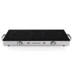 Orbegozo PCE 6000 Placa Vitroceramica Portatil - Potencia Total 2800W - Superficie de Cristal Templado Resistente - Termostato Regulable - Segura y Eficiente - Imagen 2