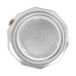 Orbegozo KF 300 Cafetera de Aluminio para 3 Tazas - Prepara Cafe Delicioso en Minutos en Cualquier Cocina - Mango Ergonomico y Valvula de Seguridad para Mayor Comodidad y Tranquilidad - Imagen 5