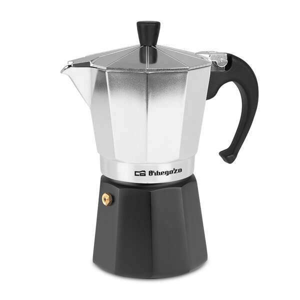 248012_1 Orbegozo KFM 630 Cafetera de Aluminio - Prepara 6 Tazas de Cafe en Minutos - Mango Ergonomico para un Manejo Seguro - Valvula de Seguridad para Tranquilidad - Imagen 1