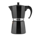 Orbegozo KFN 1210 Cafetera de Aluminio Negra - Capacidad para 12 Tazas - Mango Ergonomico - Valvula de Seguridad - Facil de Limpiar - Diseño Atractivo - Imagen 2