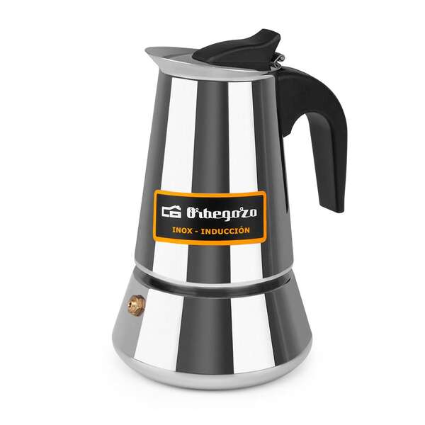 248087_1 Orbegozo KFI 460 Cafetera de Acero Inoxidable Resistente y Versatil - Capacidad para 4 Tazas - Apta para Todo Tipo de Fuegos - Asa Ergonomica - Maximo Aroma - Lavavajillas - Imagen 1