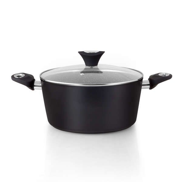 248122_1 Orbegozo CFM 2028 Fundicook Cacerola de Aluminio Forjado con Capacidad de 5.09L - Antiadherente - Facil Limpieza - Mango Ergonomico y Tapa de Cristal Templado - Imagen 1